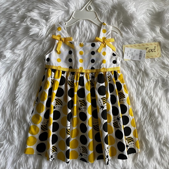 New Rare Too Yellow Baby Girl Summer Dress Size 12 Months - Picture 1 of 2
